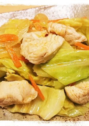 キャベツと鶏むね肉のピリ辛みそ炒め-レシピのメイン写真