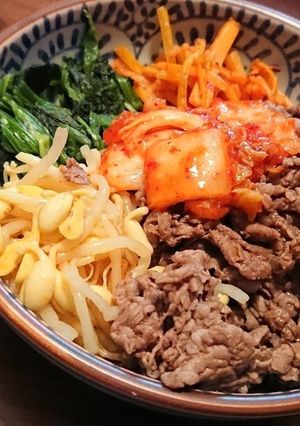 レンチンと炒めるだけ！簡単米なしビビンバ-レシピのメイン写真