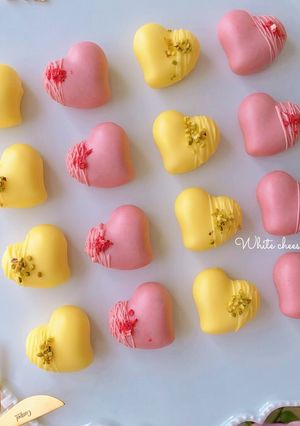 ハートのホワイトチーズトリュフ♡-レシピのメイン写真