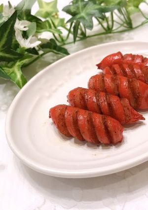 赤ウインナーのマヨネーズ 炒め-レシピのメイン写真