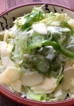 シャキっ！スライスりんごサラダ-レシピのメイン写真