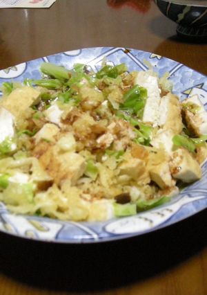 レンジで5分 キャベツと厚揚げのサラダ風-レシピのメイン写真