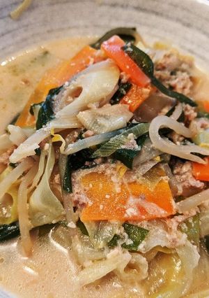 【給食マネ】豆乳味噌ラーメンのスープ-レシピのメイン写真