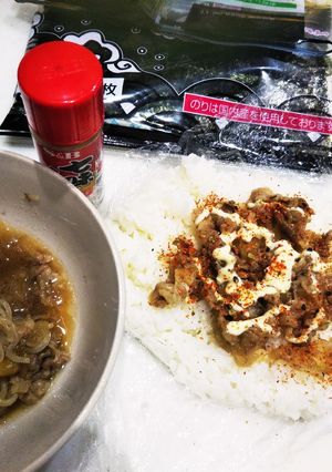 料理中のお肉で、お握り-レシピのメイン写真