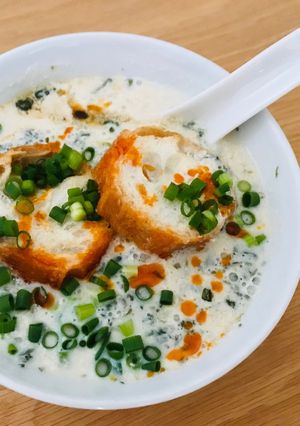 簡単鹹豆漿トウジャン☆仙台あぶら麩で-レシピのメイン写真