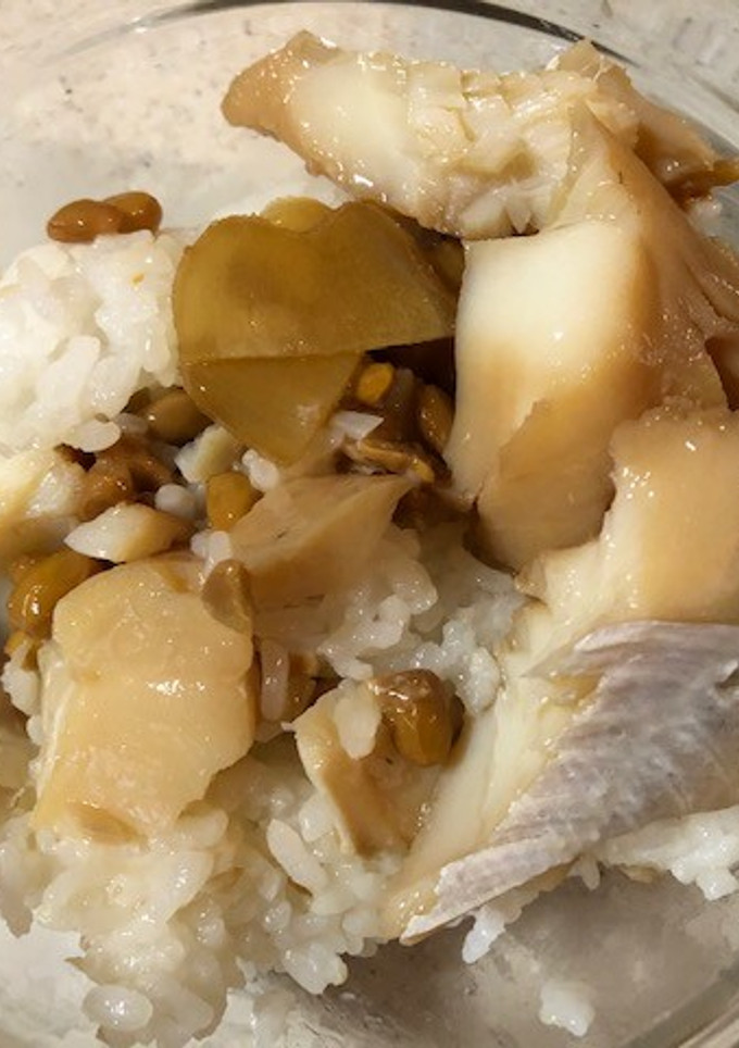 納豆とタラの煮付けのご飯-レシピのメイン写真
