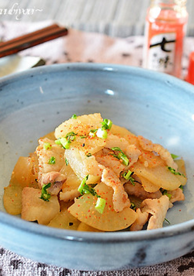 減塩！薄切り大根と豚バラ肉の炒め煮♪-レシピのメイン写真