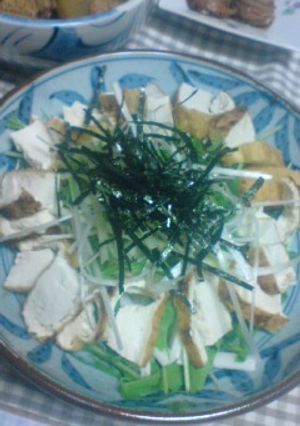 カリっと厚揚げにシャキシャキネバ❤さらだ-レシピのメイン写真
