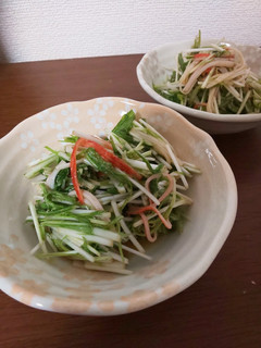 もう1品！水菜とカニかまのポン酢サラダ-レシピのメイン写真