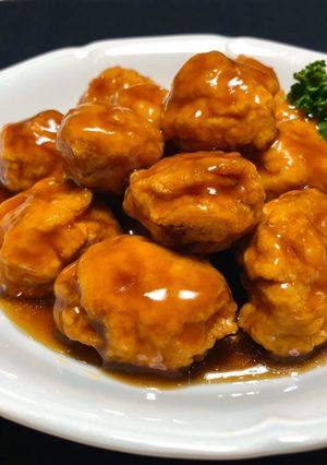とろ〜り♪鶏挽き肉団子の甘酢餡かけ-レシピのメイン写真