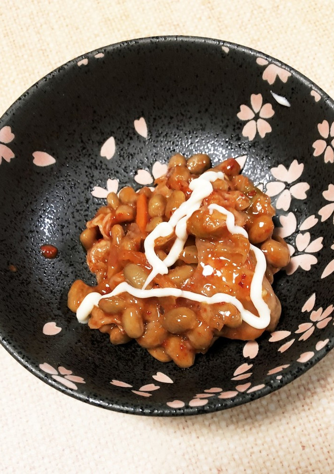 簡単おつまみ納豆キムチ-レシピのメイン写真