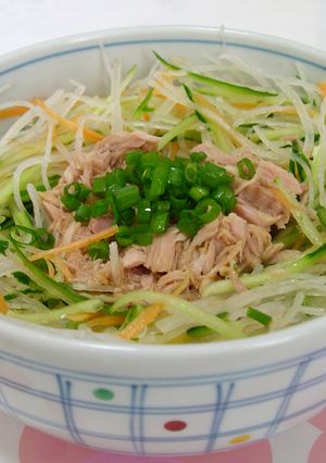 ツナ&野菜deぶっかけサラダうどん-レシピのメイン写真