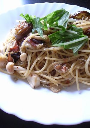 夏に食べたい♪梅肉とじゃこの甘酸っパスタ-レシピのメイン写真