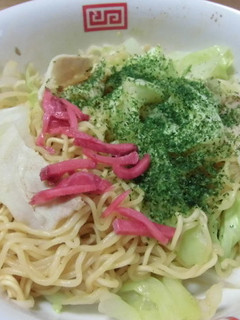 袋麺で焼きそば風(電子レンジ編)-レシピのメイン写真