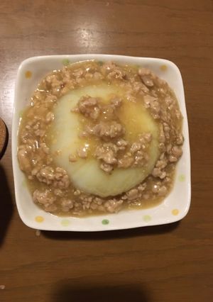 甘旨！丸ごと新玉ねぎの肉味噌あんかけ-レシピのメイン写真