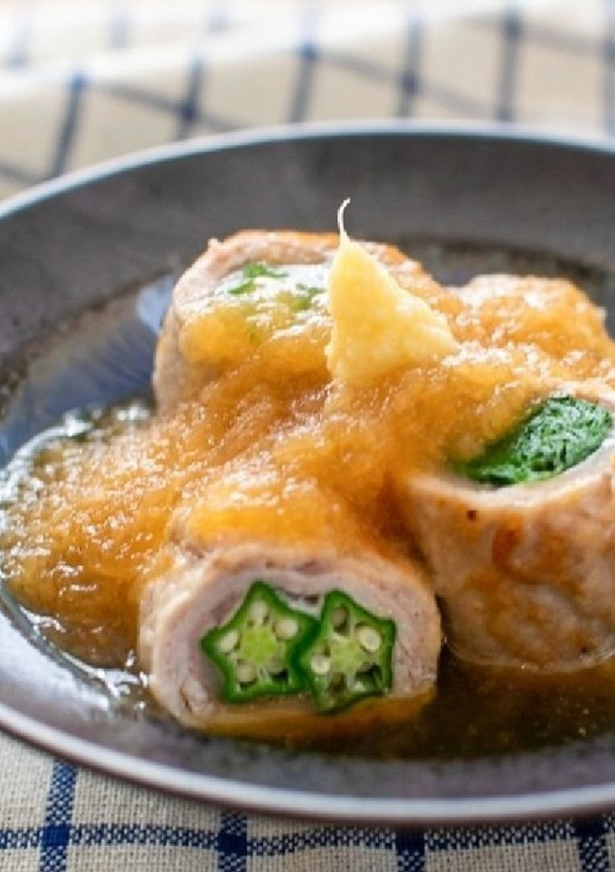 おろしあんでさっぱり！セリの豚肉巻き-レシピのメイン写真