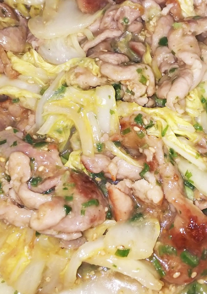 漬けて焼くだけ！豚こまと白菜の和風炒め-レシピのメイン写真
