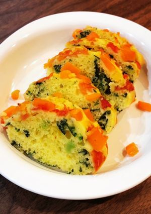 簡単♪離乳食後期〜 手づかみ野菜ケーキ-レシピのメイン写真