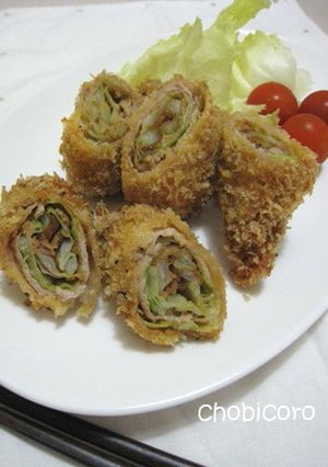 くるりん♪キャベツ巻き味噌カツ-レシピのメイン写真