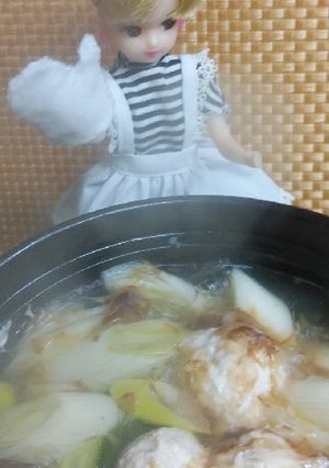 リカちゃん♡肉団子ときゅうりの塩スープ-レシピのメイン写真