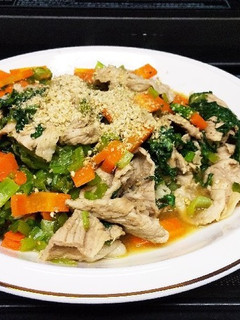 幼児も一緒に!豚肉と小松菜の味噌炒め-レシピのメイン写真