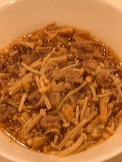 レンジで簡単、えのきで、豚ひき肉なめ茸!-レシピのメイン写真