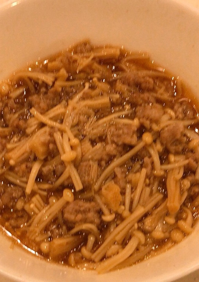 レンジで簡単、えのきで、豚ひき肉なめ茸！-レシピのメイン写真