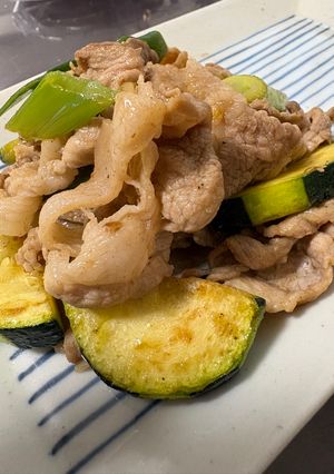 豚肉とズッキーニのポン酢炒め-レシピのメイン写真