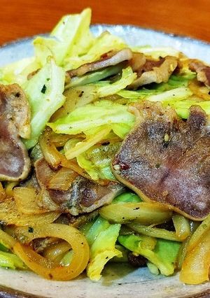 豚タンキャベツカレー炒め。-レシピのメイン写真