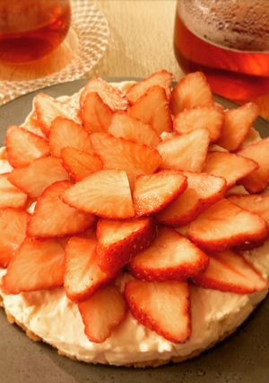 ヨーグルトを使った苺レアチーズケーキ-レシピのメイン写真