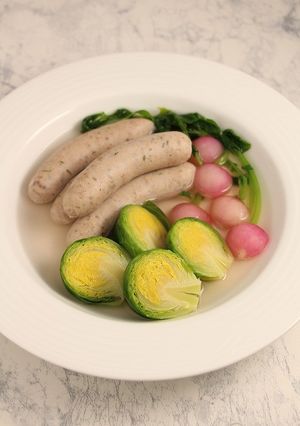 簡単！白ウィンナーと芽キャベツのスープ-レシピのメイン写真