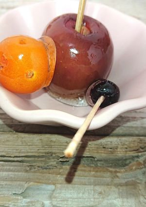 りんご飴、ブルーベリー飴、プチトマト飴-レシピのメイン写真