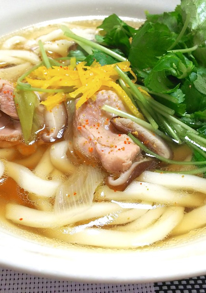 ゆずと三つ葉のあっさり鶏うどん-レシピのメイン写真