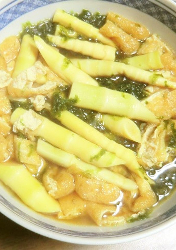 細竹の煮物にアオサを浮かべて-レシピのメイン写真