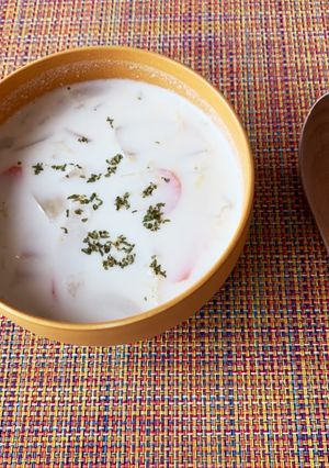 残り物味噌汁リメイク★味噌ミルクスープ-レシピのメイン写真