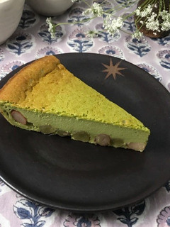 *お豆たっぷり豆乳抹茶チーズケーキ*-レシピのメイン写真