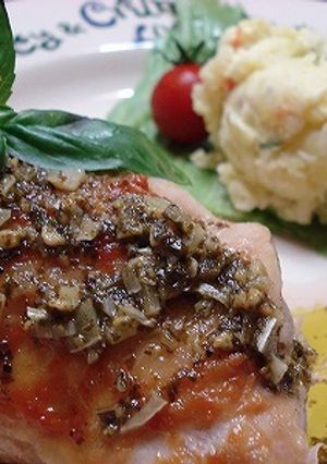 鶏ももバジル&チーズ　ジェノベソースかけ-レシピのメイン写真