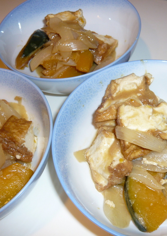 かぼちゃと厚揚げの味噌煮-レシピのメイン写真