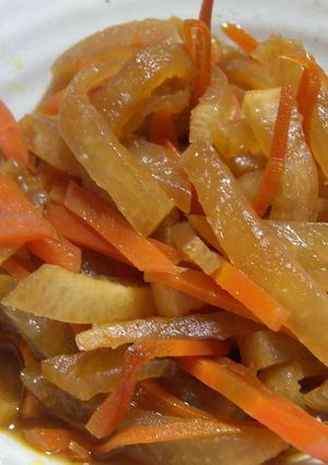 我が家定番のお惣菜！大根と人参の甘煮炒め-レシピのメイン写真