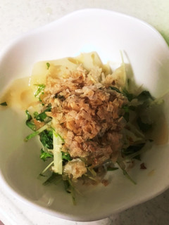 水菜とれんこんの梅かつお和え-レシピのメイン写真