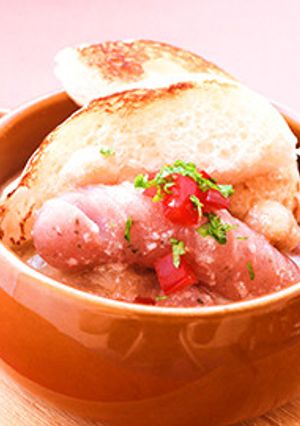 ひよこ豆とソーセージのヨーグルトスープ-レシピのメイン写真
