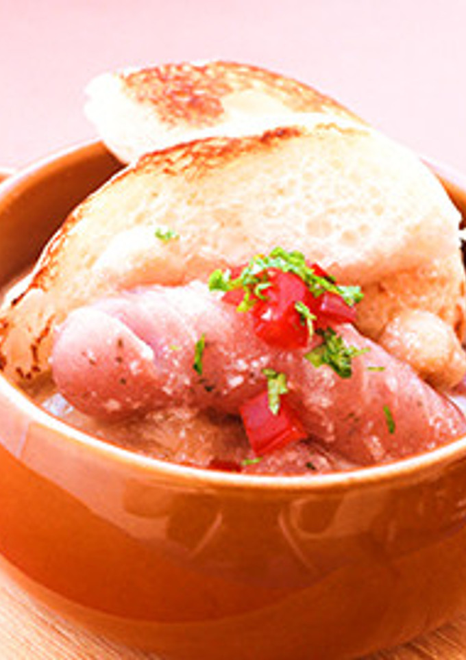 ひよこ豆とソーセージのヨーグルトスープ-レシピのメイン写真
