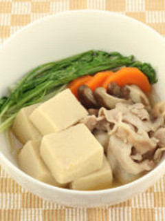 高野豆腐と豚肉の煮びたし-レシピのメイン写真