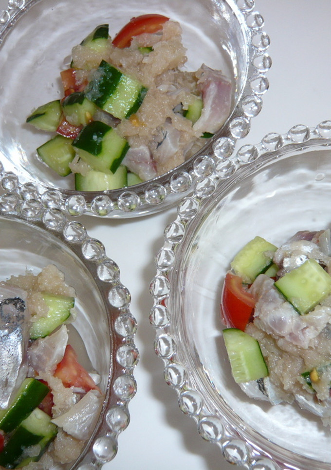 鯵と夏野菜のおろし和え-レシピのメイン写真