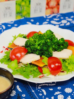 とり胸肉と色どり野菜のサラダ-レシピのメイン写真