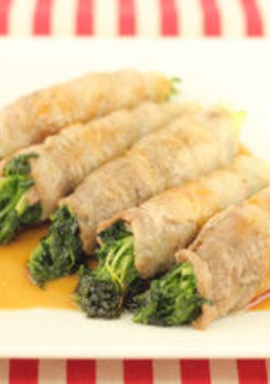 豆苗の豚バラ巻き焼き-レシピのメイン写真