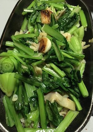 小松菜メンマ炒め@桃屋の穂先メンマで！-レシピのメイン写真