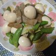 スナップえんどうのマーガリン醤油炒