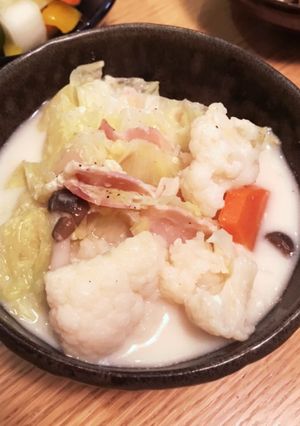 簡単！白菜とベーコンの豆乳スープ-レシピのメイン写真
