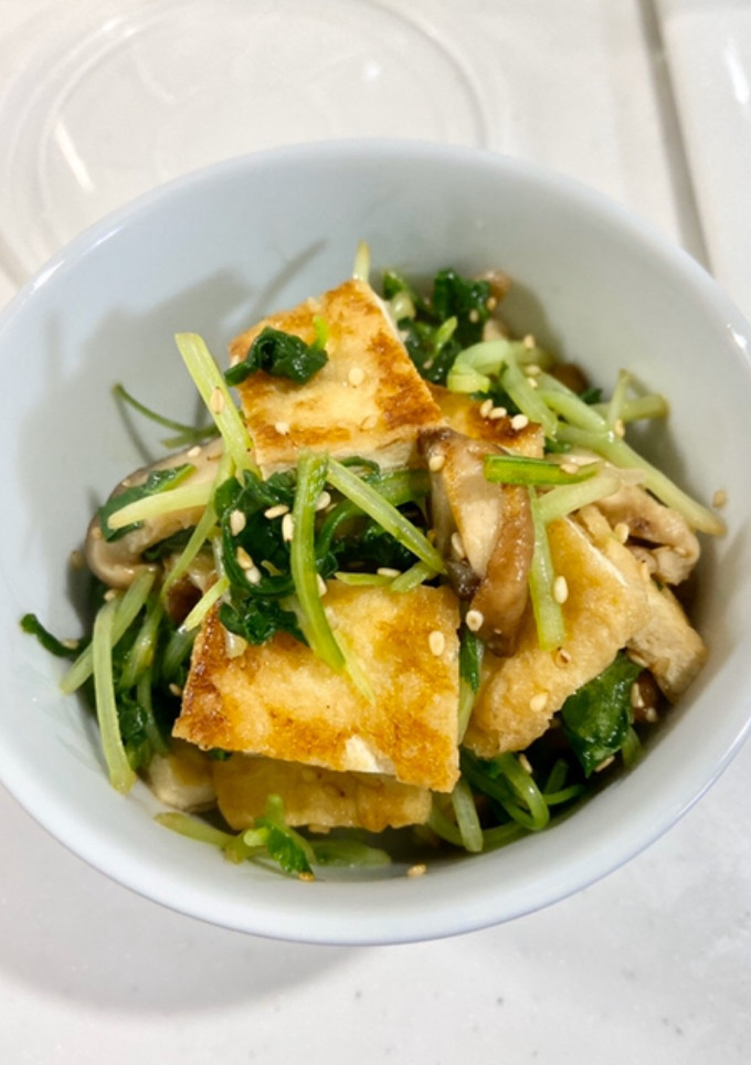 ぬき菜と油揚げの炒め物-レシピのメイン写真